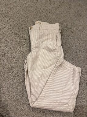 Kids Striped Beige Casual Pants - Unbranded